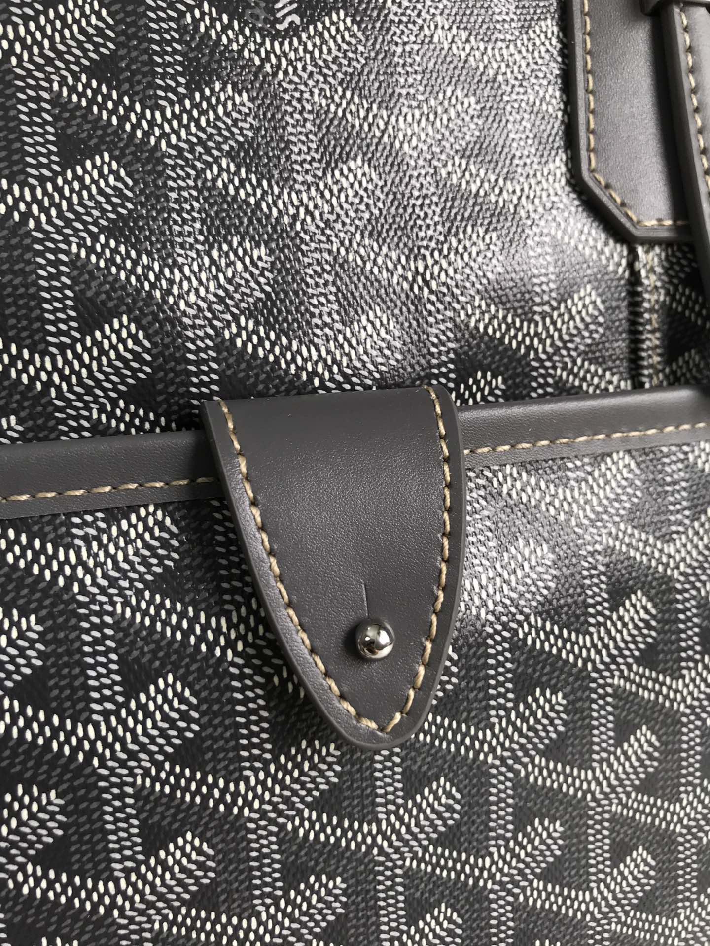 AMBASSADE DOCUMENT CASE 35 IN GRAY GOYARDINE CANVAS