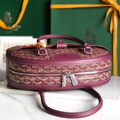 SAINT JEANNE BAG 35 IN CANNON PINK GOYARDINE CANVAS AND CALFSKIN