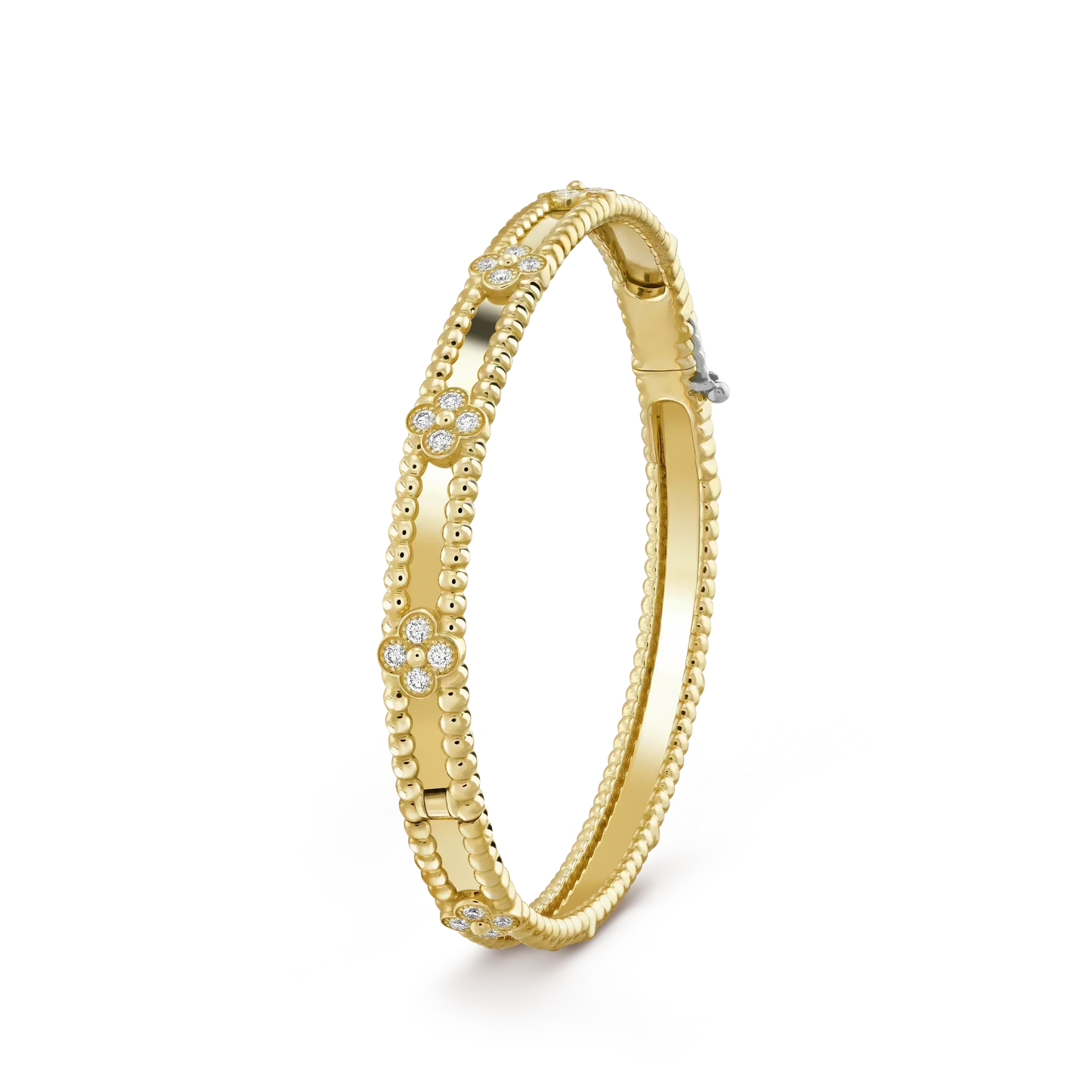 [AURORA]CLOVER BRACELET 4MM DIAMONDS