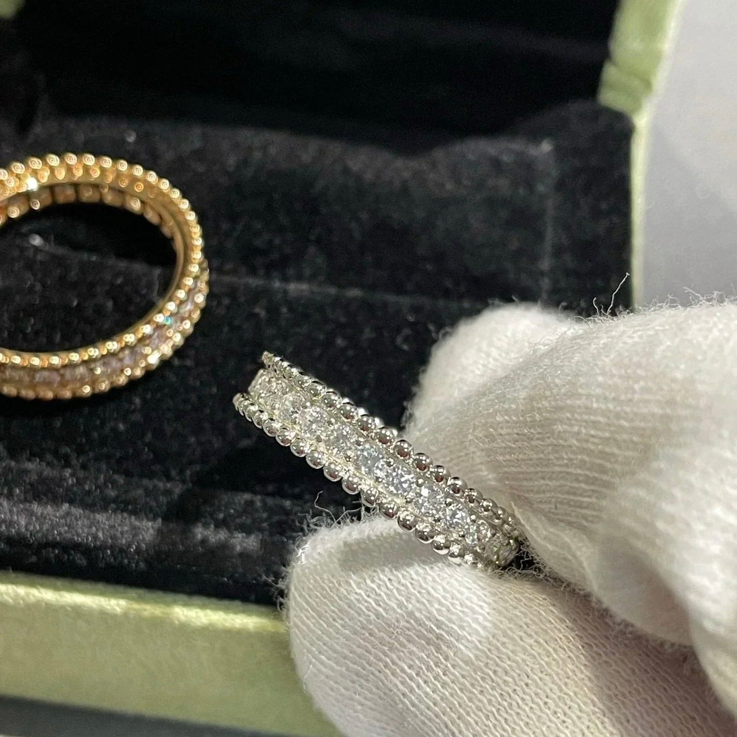 [AURORA]PERLEE DIAMOND SILVER RING