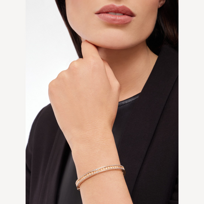 [AURORA]ZERO 1 SPIRALE UND DIAMANTEN-ARMBAND AUS ROSÉGOLD