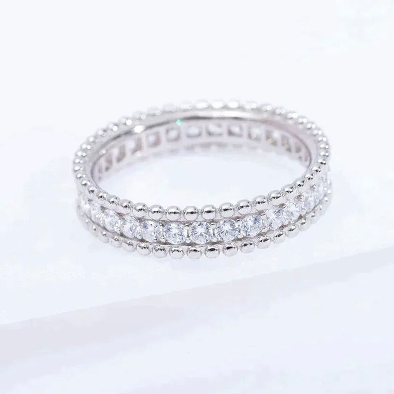 [AURORA]PERLEE DIAMOND SILVER RING