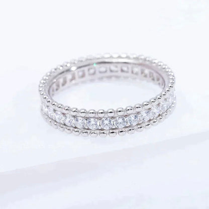 [AURORA]PERLEE DIAMOND SILVER RING