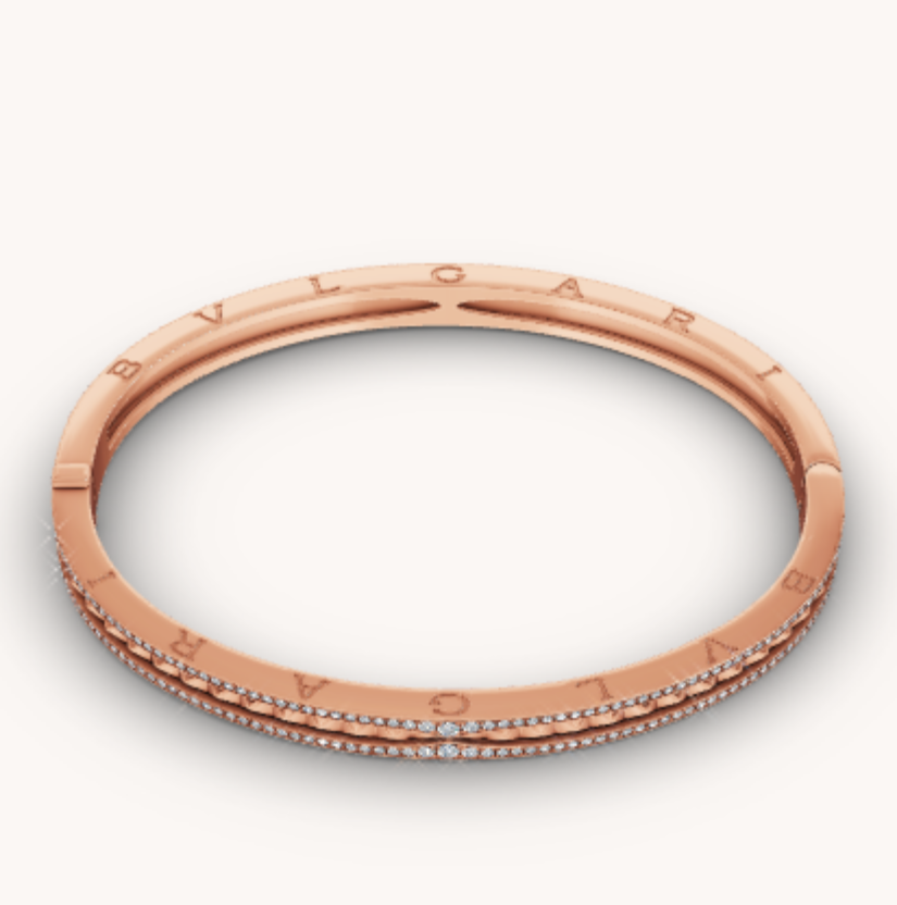 [AURORA]ZERO 1 SPIRALE UND DIAMANTEN-ARMBAND AUS ROSÉGOLD