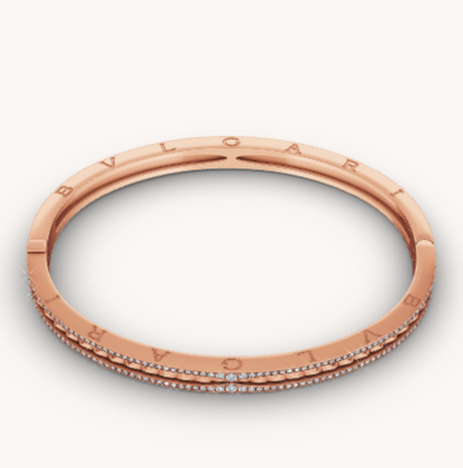 [AURORA]ZERO 1 SPIRALE UND DIAMANTEN-ARMBAND AUS ROSÉGOLD