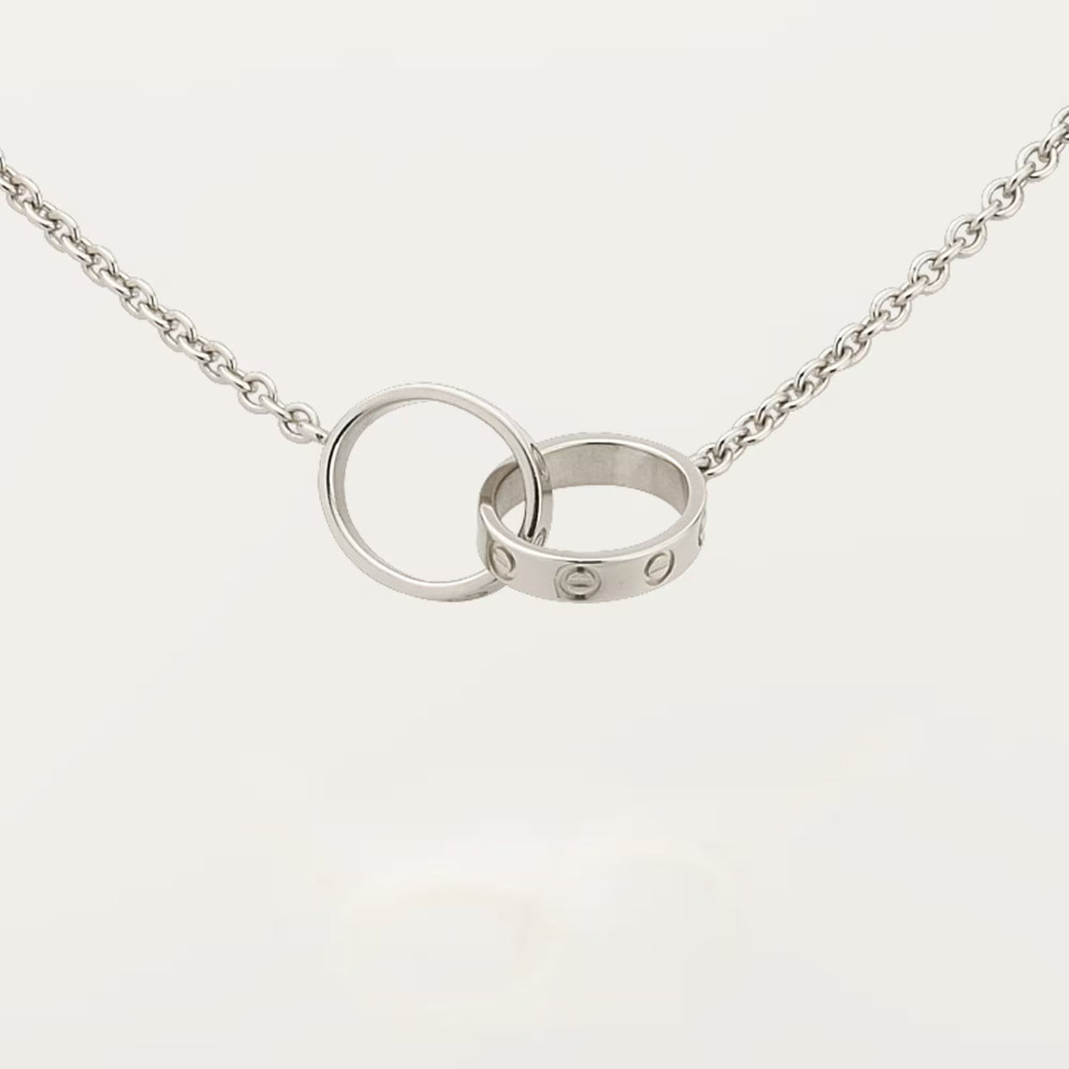 [AURORA]LOVE DOUBLE RING NECKLACE