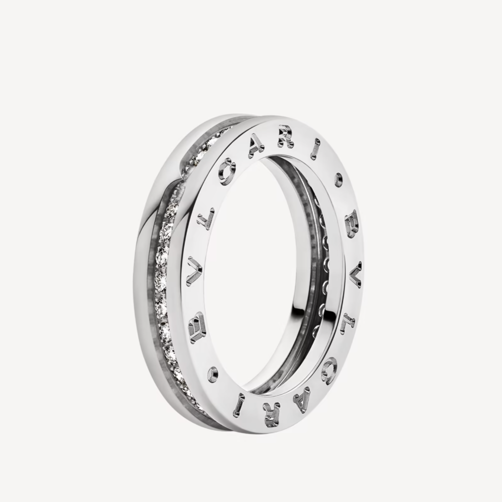 [AURORA]ZERO 1 ONE-BAND PAVED DIAMONDS ON THE SPIRAL RING