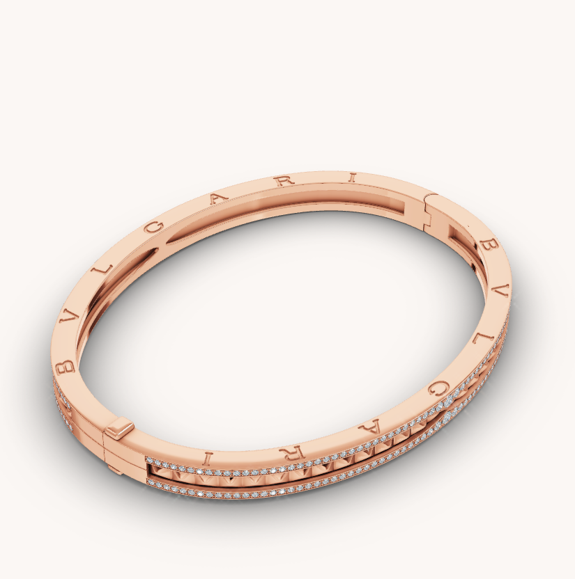 [AURORA]ZERO 1 SPIRALE UND DIAMANTEN-ARMBAND AUS ROSÉGOLD