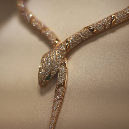 [AURORA]HAUTE COUTURE GOLD SERPENTI NECKLACE