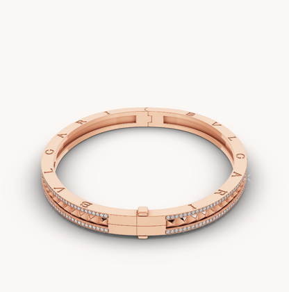 [AURORA]ZERO 1 SPIRALE UND DIAMANTEN-ARMBAND AUS ROSÉGOLD