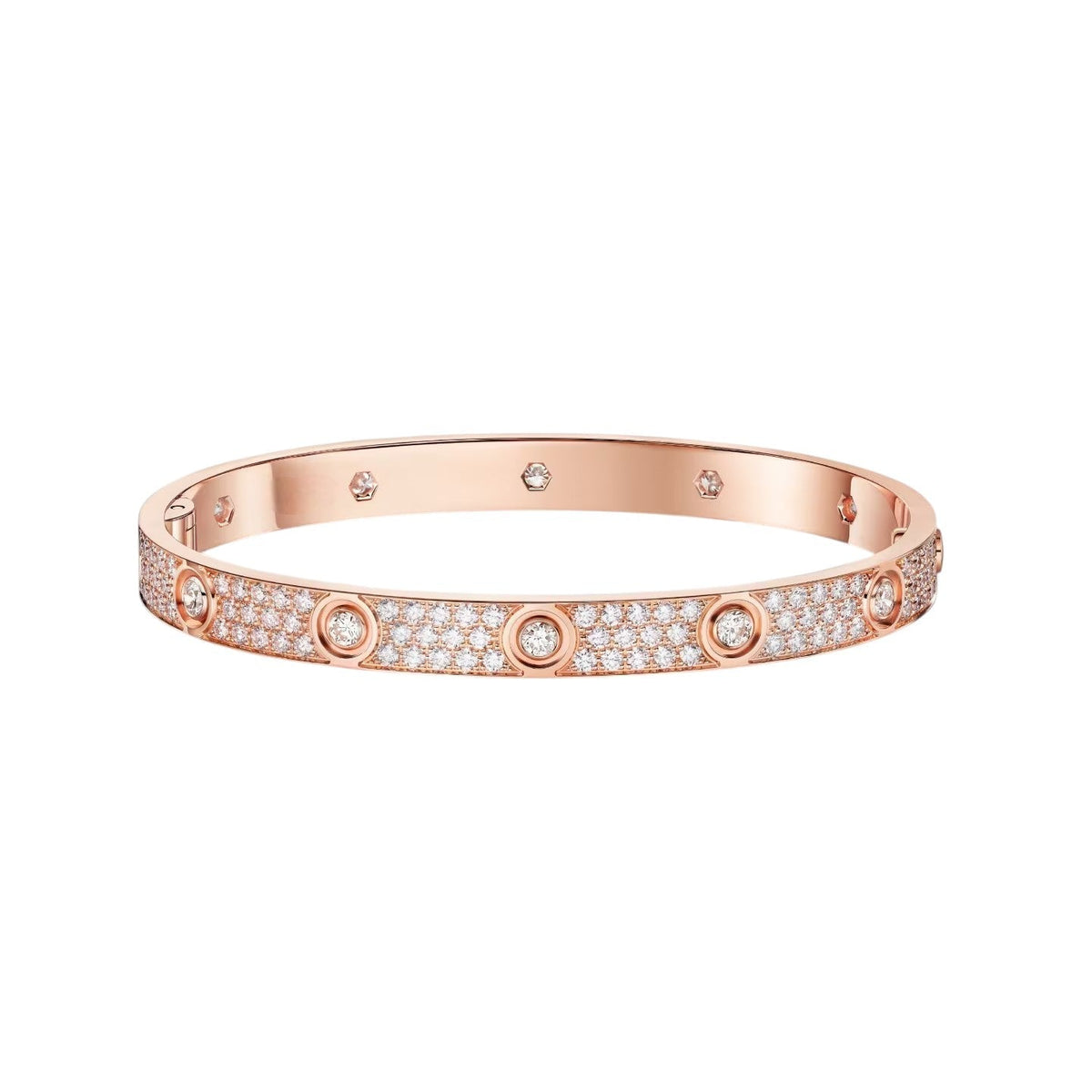 [AURORA]LOVE BRACELET 6.1MM DIAMOND-PAVED 10 BIG DIAMONDS