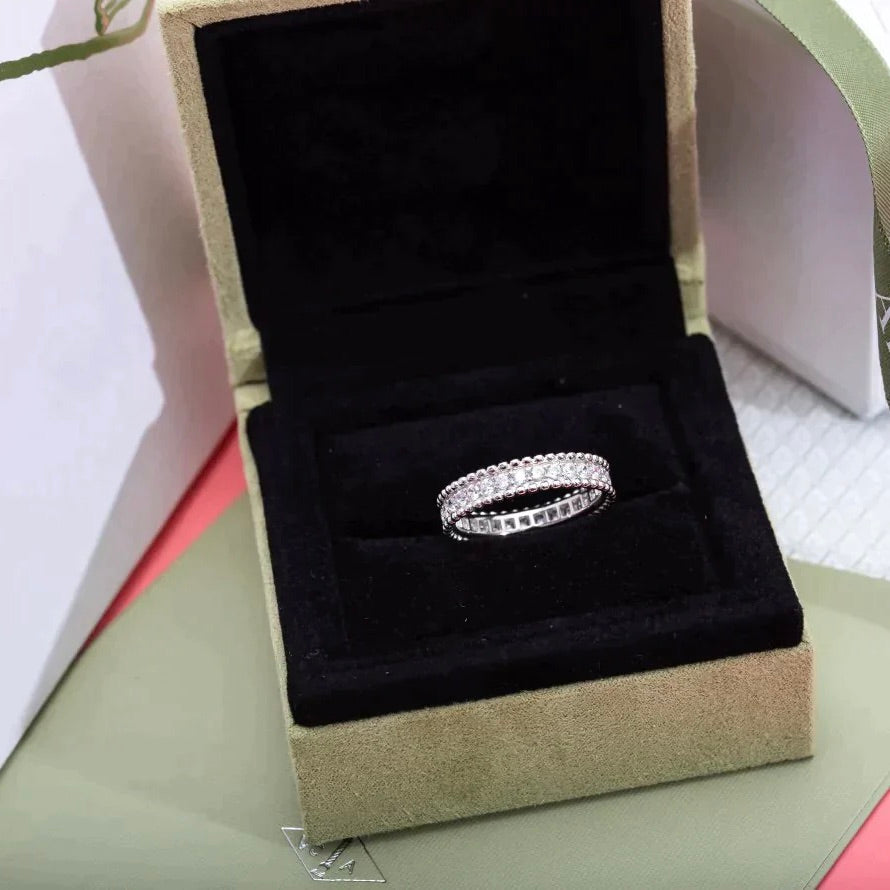 [AURORA]PERLEE DIAMOND SILVER RING