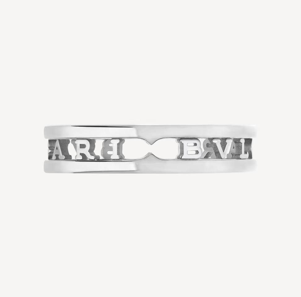 [AURORA]ZERO 1 ONE-BAND WITH OPENWORK LOGO SPIRAL RING