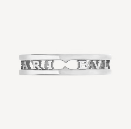 [AURORA]ZERO 1 ONE-BAND WITH OPENWORK LOGO SPIRAL RING