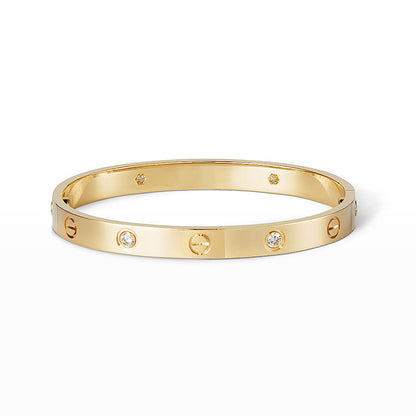 [AURORA]LOVE BRACELET 6.1MM 4 DIAMONDS