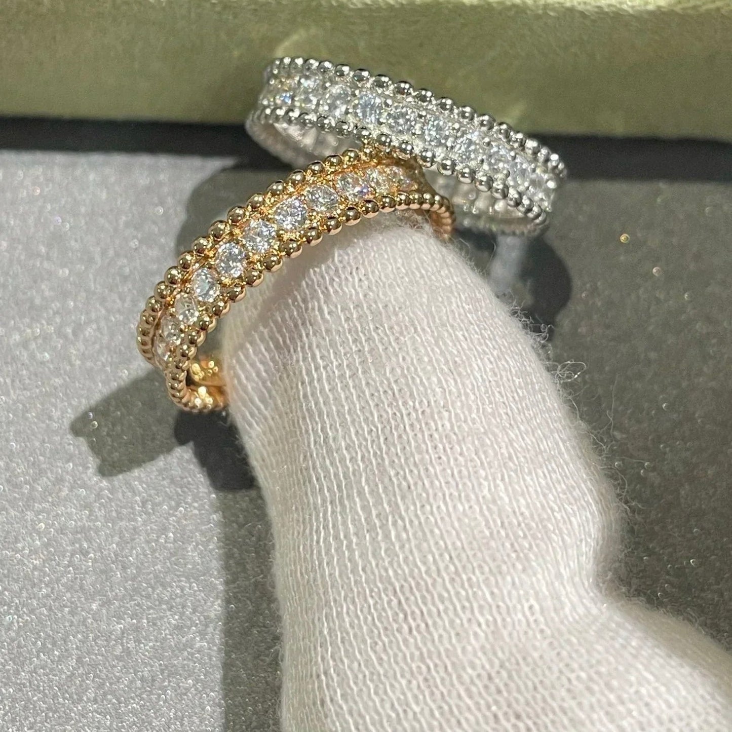 [AURORA]PERLEE DIAMOND SILVER RING