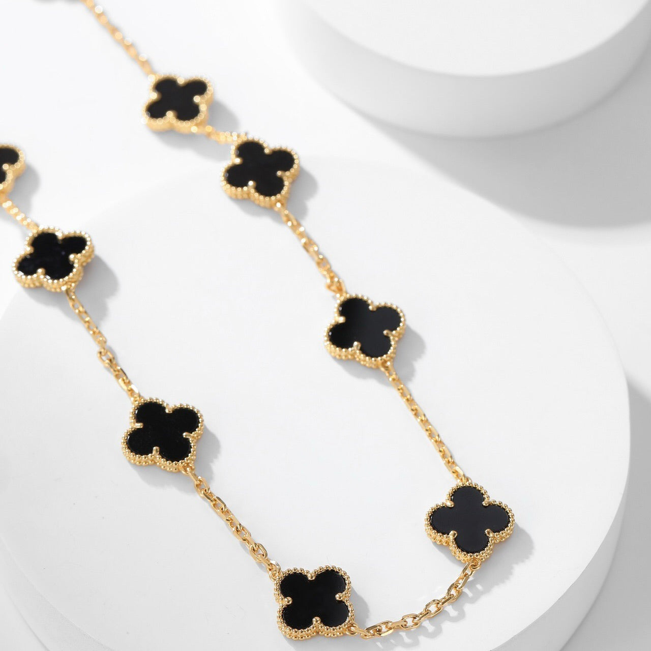 [basloveJW]CLOVER 10 MOTIVE ONYX HALSKETTE