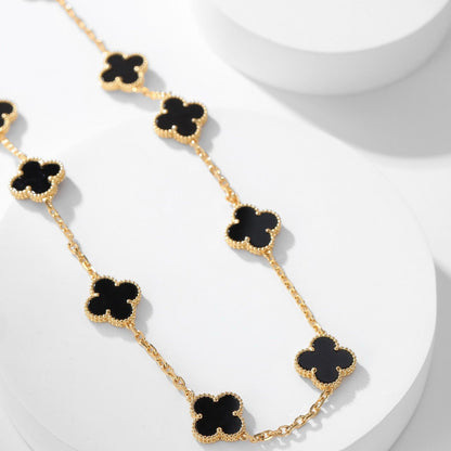 [basloveJW]CLOVER 10 MOTIVE ONYX HALSKETTE
