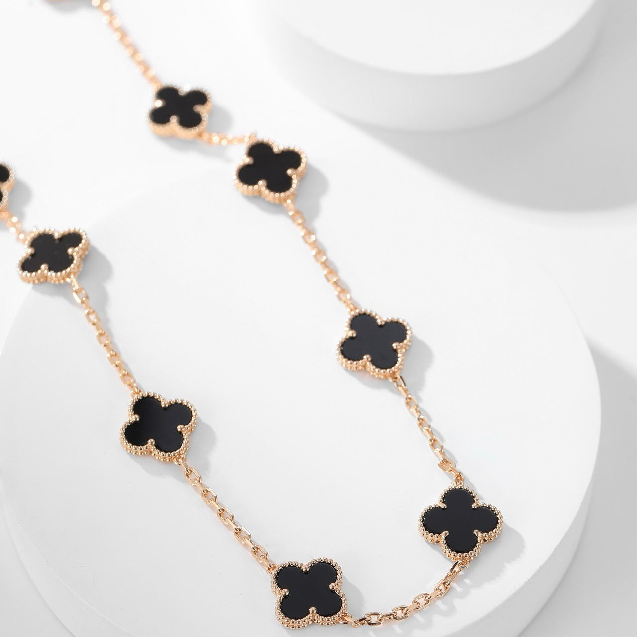 [basloveJW]CLOVER 10 MOTIVE ONYX HALSKETTE