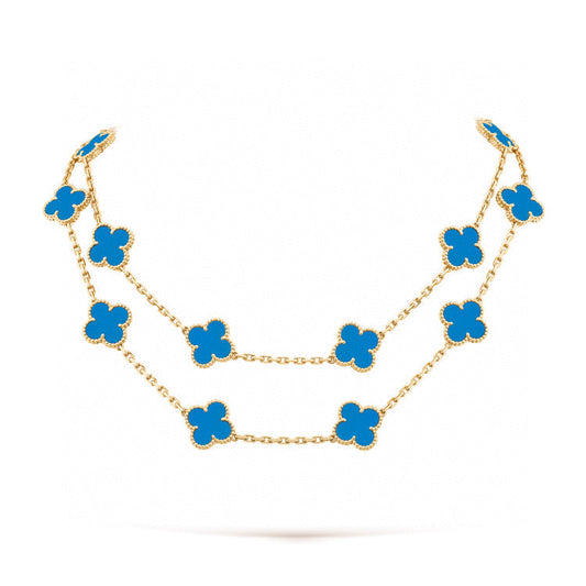[AURORA]CLOVER 20 MOTIFS TURQUOISE GOLD