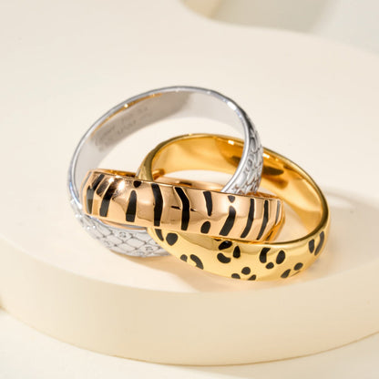[AURORA]TRINITY  RING LEOPARD PRINT