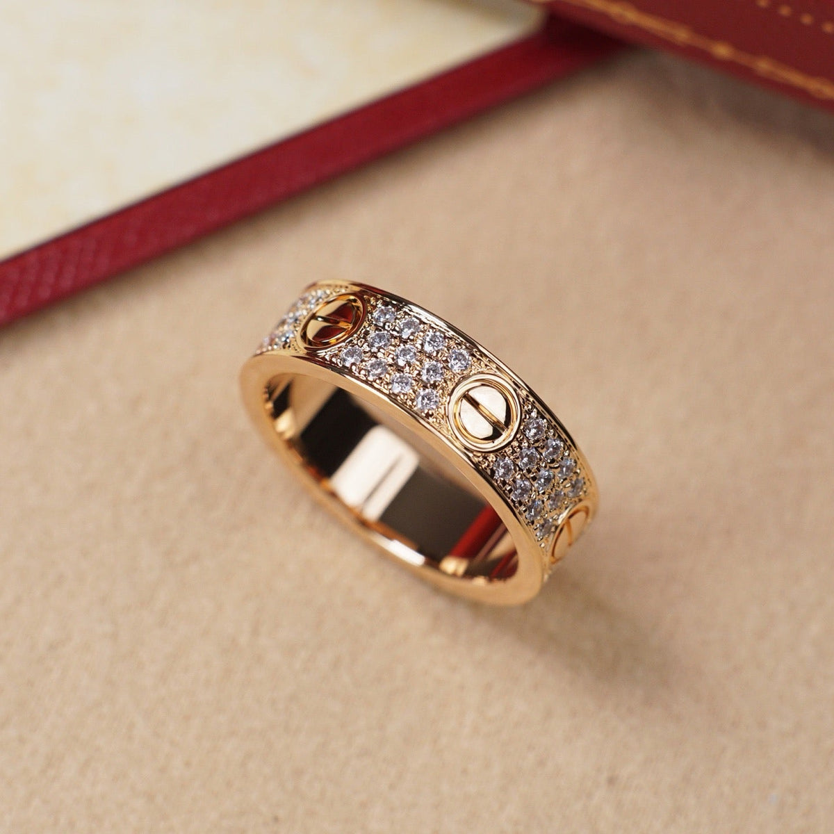 [AURORA]LOVE RING 5.5MM DIAMONDS PAVED