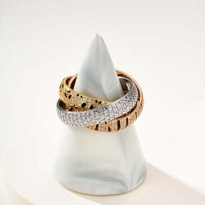 [AURORA]TRINITY  RING LEOPARD PRINT