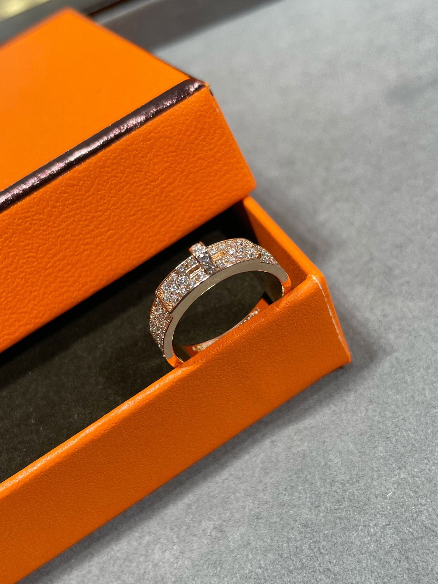 [AURORA]KELLY PINK GOLD DIAMOND RING