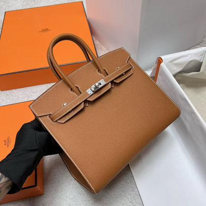 HM BIRKIN 25CM GOLD TOGO LEATHER SILVER HARDWARE