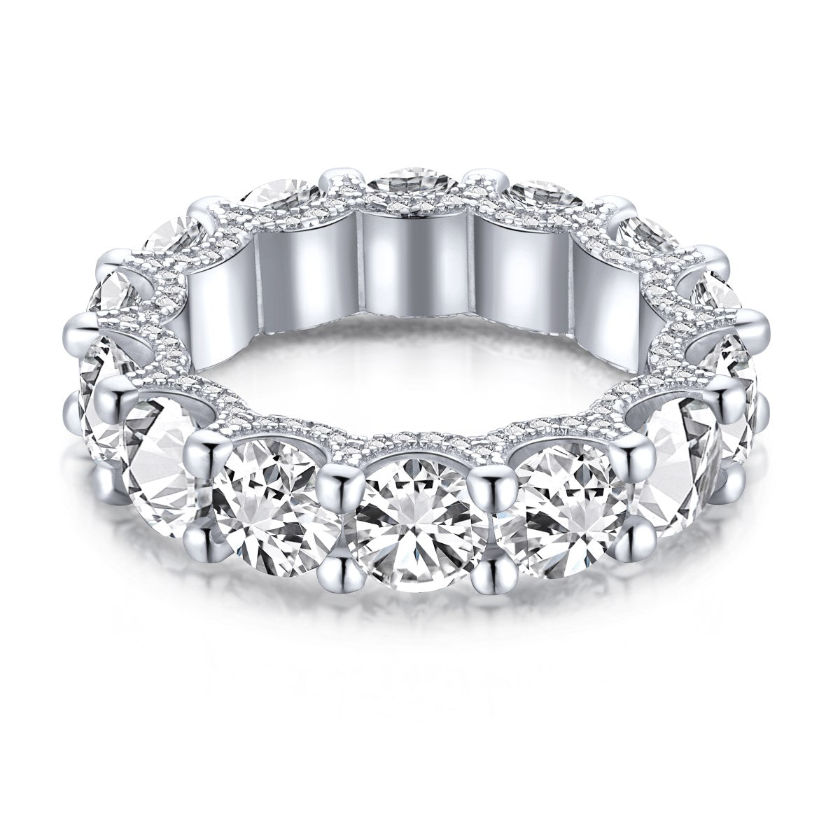 [AURORA]Gorgeous Round Cut Tennis Ring