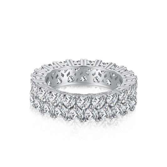 [AURORA]Sparkling Full Heart Ring