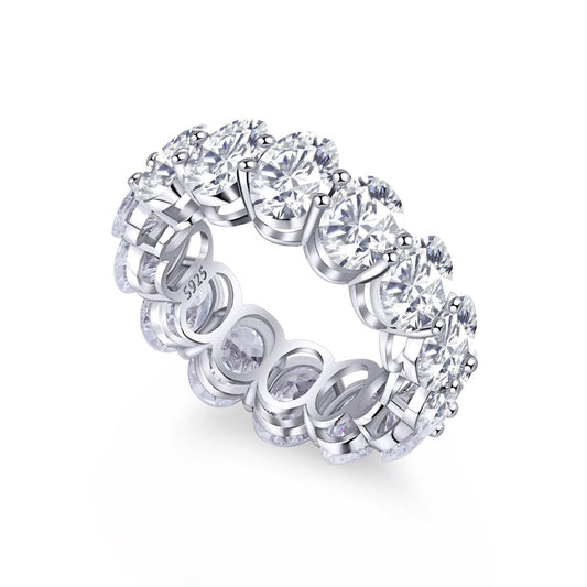 [AURORA]Dainty Elongated Cushion Cut Tennis Ring