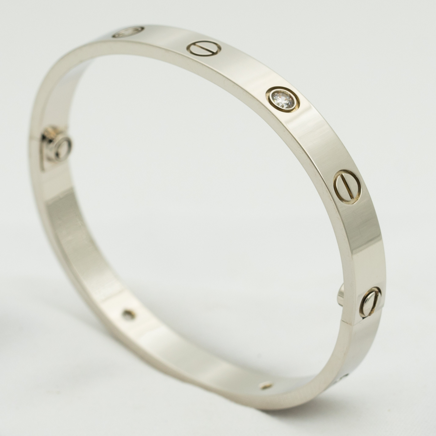 [AURORA]LOVE BRACELET 6.1MM 4 DIAMONDS
