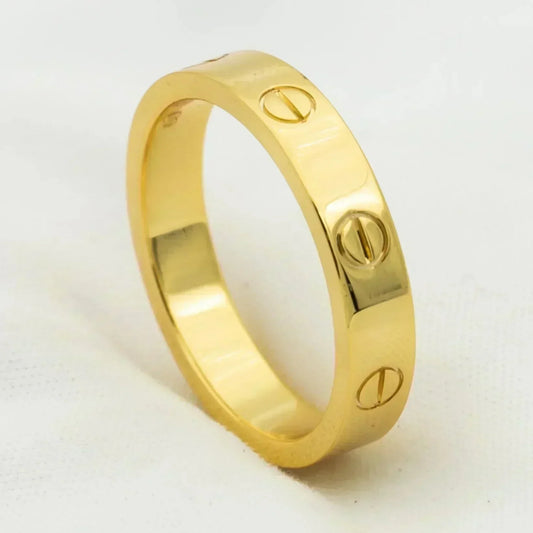 [AURORA]LOVE RING 4MM 1 DIAMOND GOLD