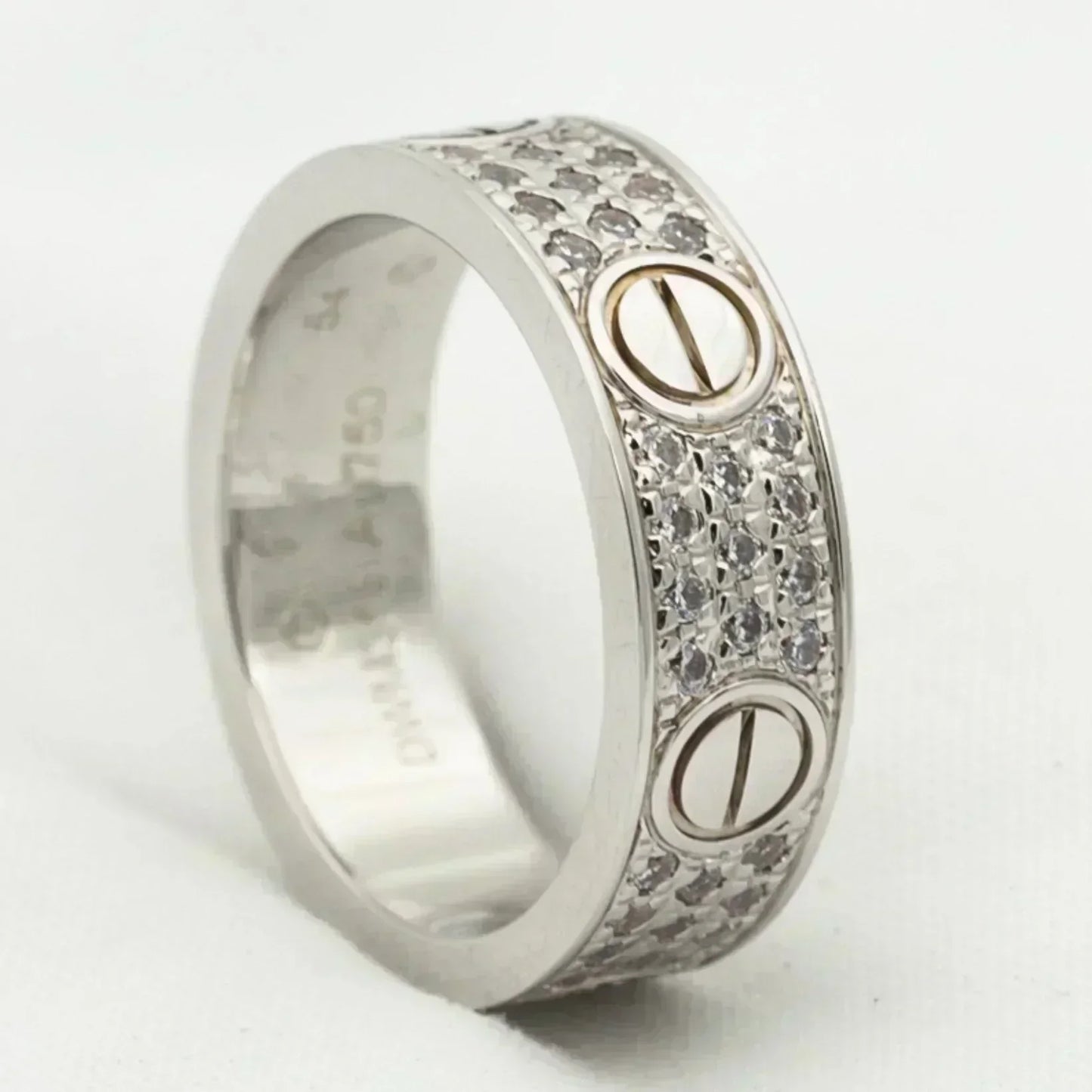 [AURORA]LOVE RING 5.5MM DIAMONDS PAVED