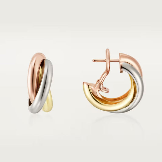 [AURORA]TRINITY ON DIAMOND CLASSIC EARRINGS