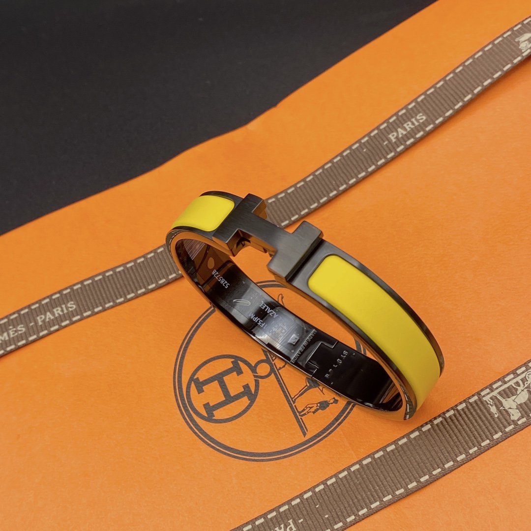 [AURORA]CLIC HM SO BLACK YELLOW BRACELET