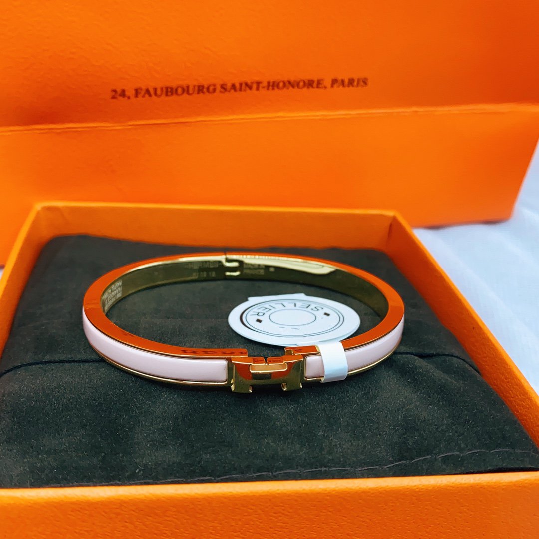 [AURORA]CLASSIC HM CLIC  PINK 8MM ENAMEL BRACELET