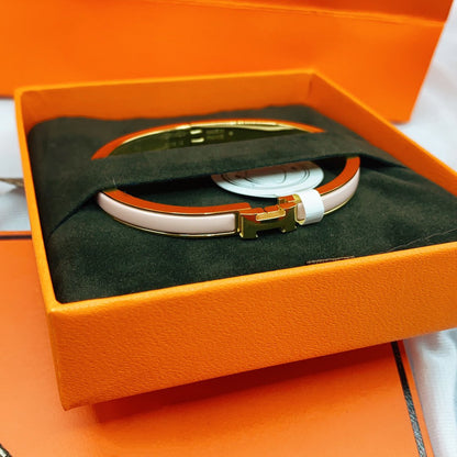 [AURORA]CLASSIC HM CLIC  PINK 8MM ENAMEL BRACELET