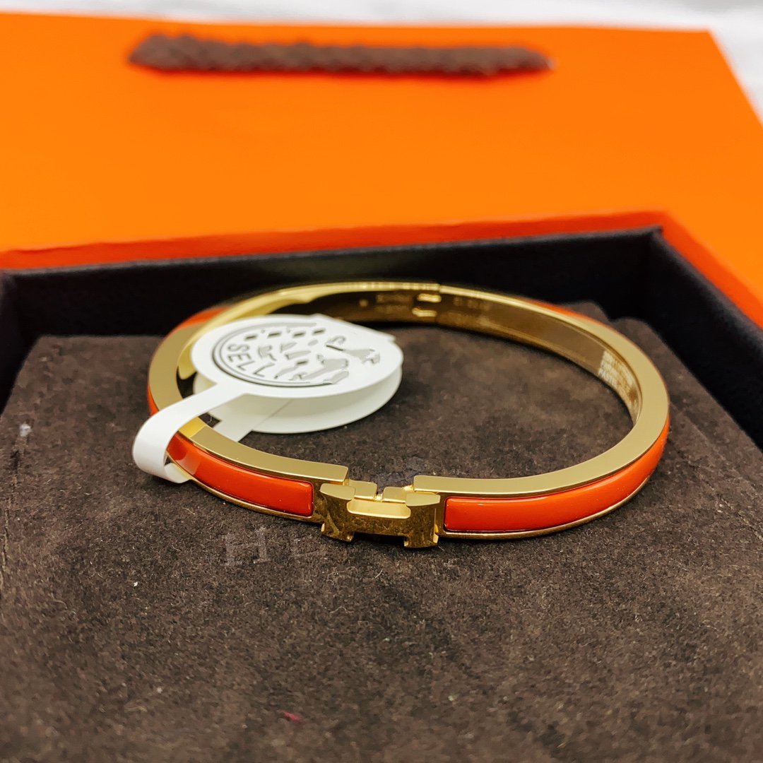[AURORA]CLASSIC HM CLIC RED 8MM ENAMEL BRACELET