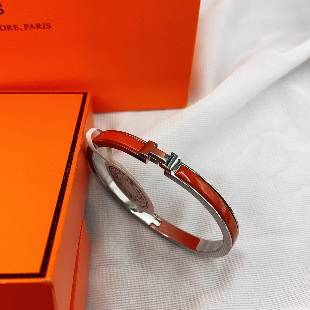 [AURORA]CLASSIC HM CLIC RED 8MM ENAMEL BRACELET