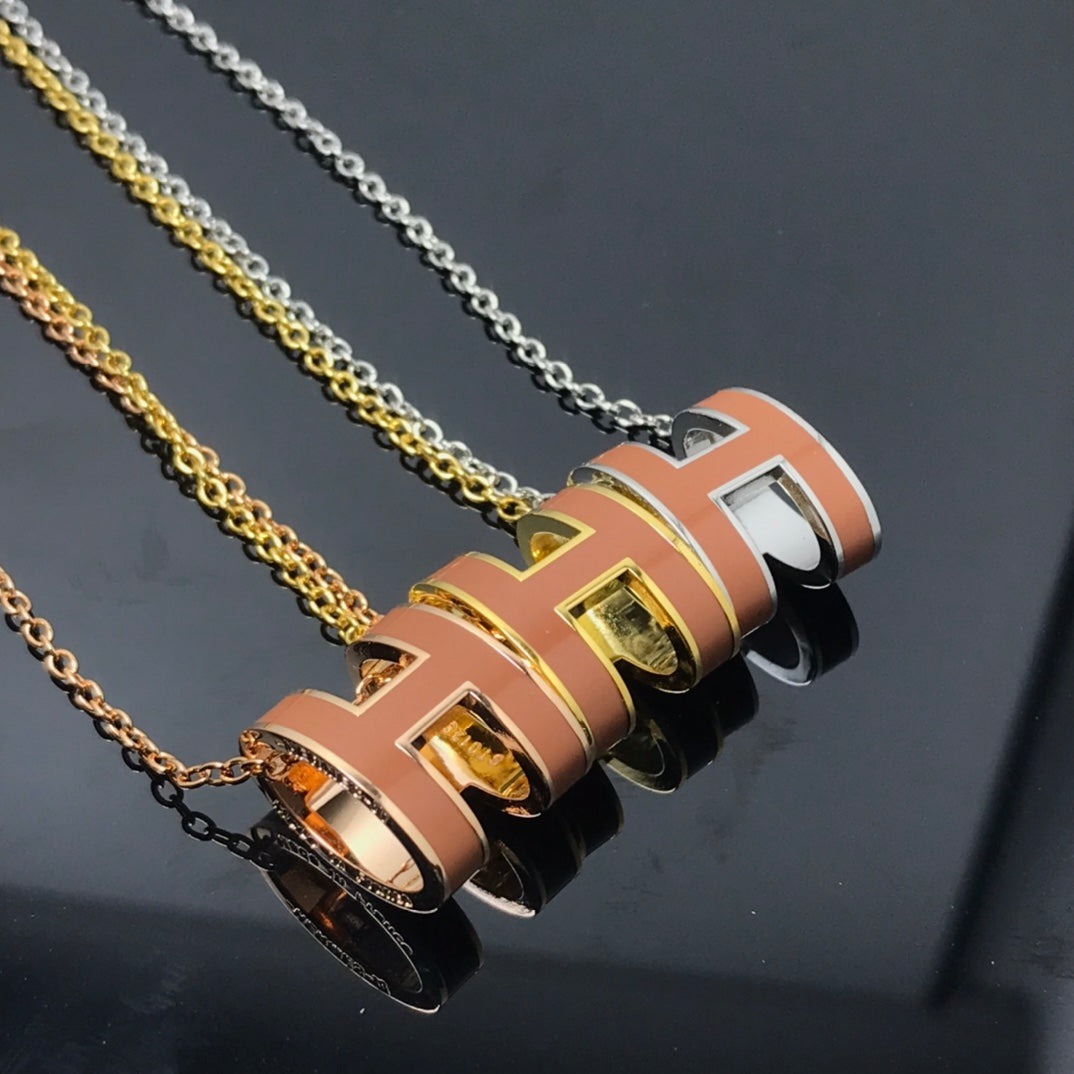 [AURORA]H NECKLACE BROWN