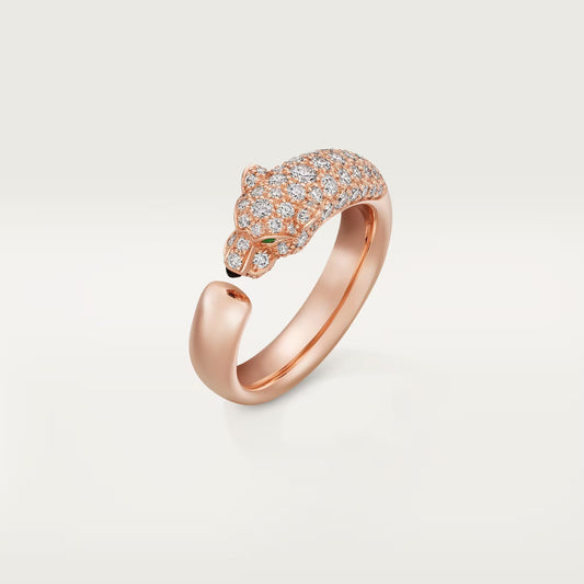 [AURORA]PANTHERE HALF DIAMOND SMALL RING