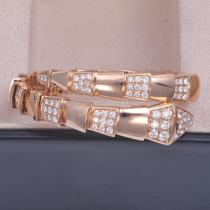 [AURORA]SERPENTI BREITES ARMBAND ROTGOLD DIAMANT