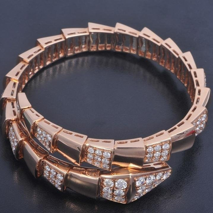 [AURORA]SERPENTI BREITES ARMBAND ROTGOLD DIAMANT