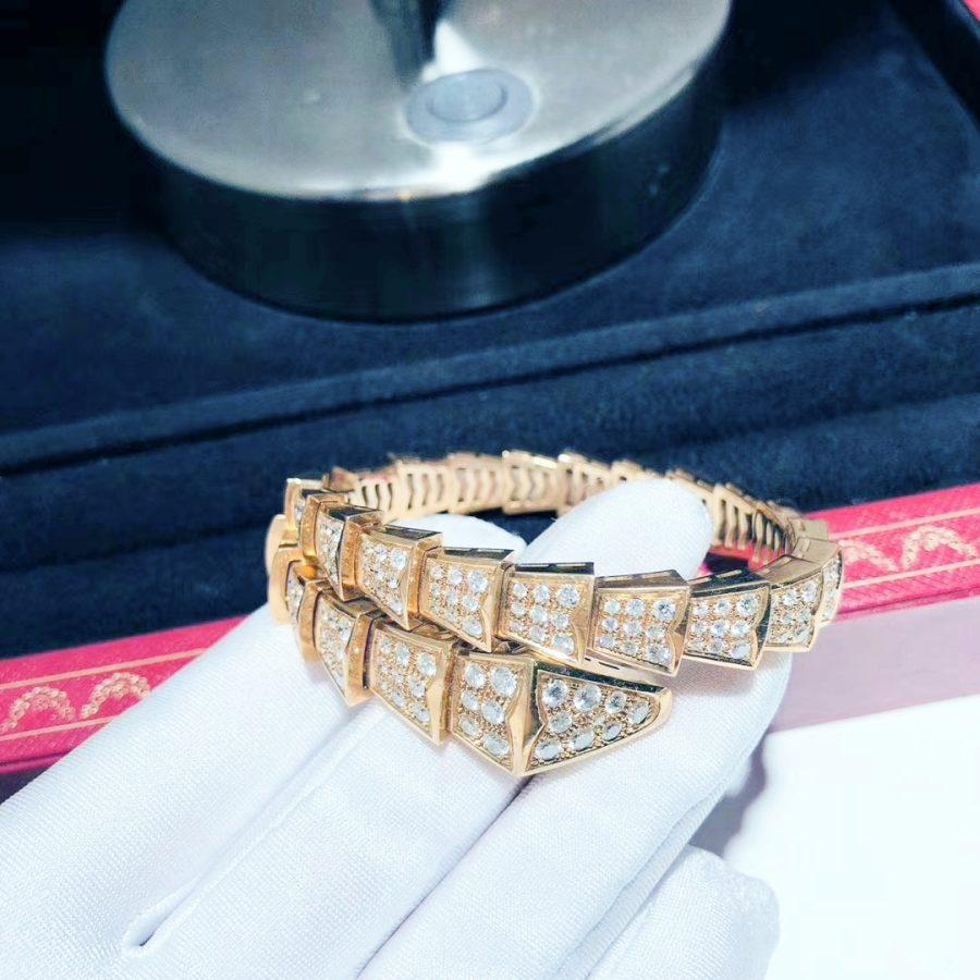 [AURORA]SERPENTI BRACELET 8MM PINK GOLD DIAMOND