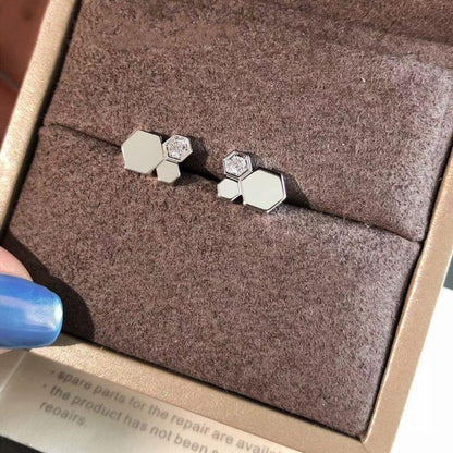 [AURORA]BEE LOVE SILVER DIAMOND EARRINGS