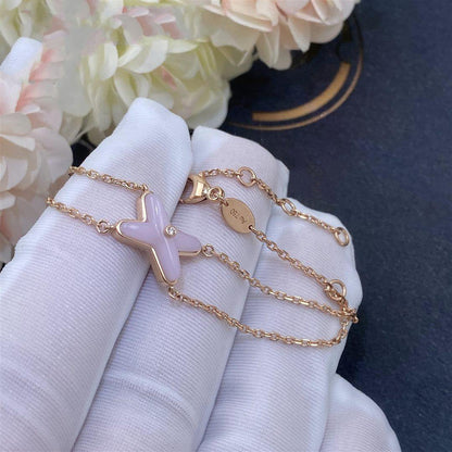 [AURORA]JEUX ARMBAND ROSA MOP ROSA GOLD 1 DIAMANT