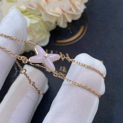 [AURORA]JEUX ARMBAND ROSA MOP ROSA GOLD 1 DIAMANT