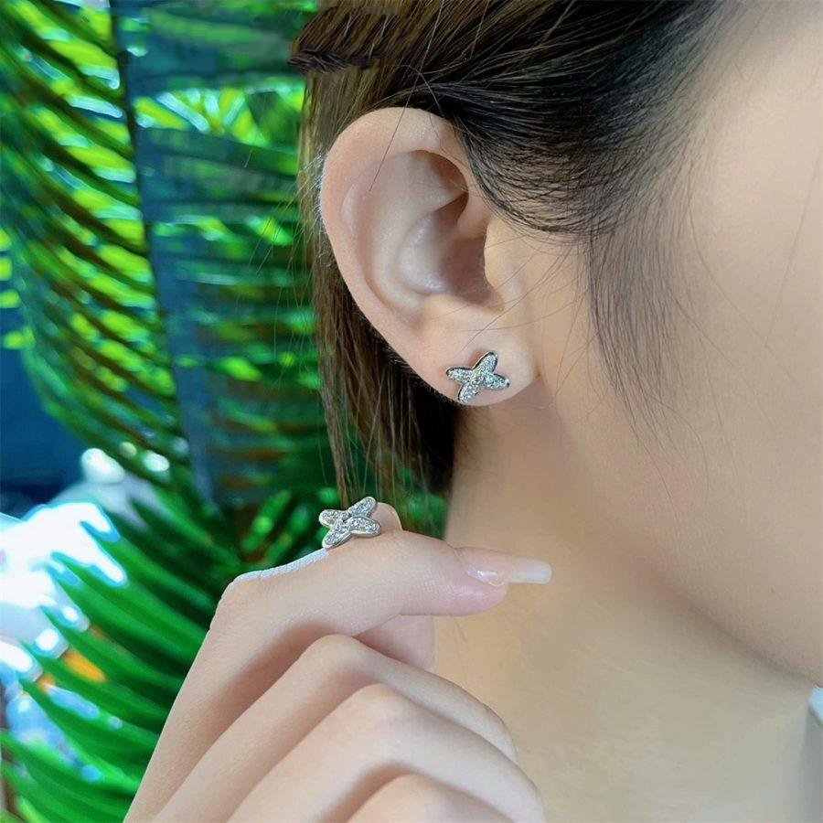 [AURORA]JEUX DE SILVER DIAMOND EARRINGS